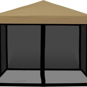 Mosquito Net with Zipper for Outdoor Camping/Pop Up Canopy Tent, DIY Canopy Screen Wall Outdoor Mosquito Net for 10 x 10 Patio Gazebo and Tent