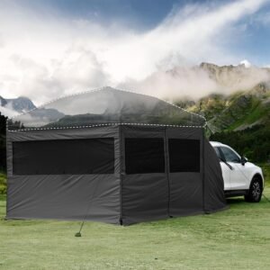 5pcs Sidewalls for 10X10 Commercial Instant Canopy Tent, Converts Canopy into Tent for Camping with Removable SUV Tailgate - Black (Canopy Pole/Shelter NOT Included)